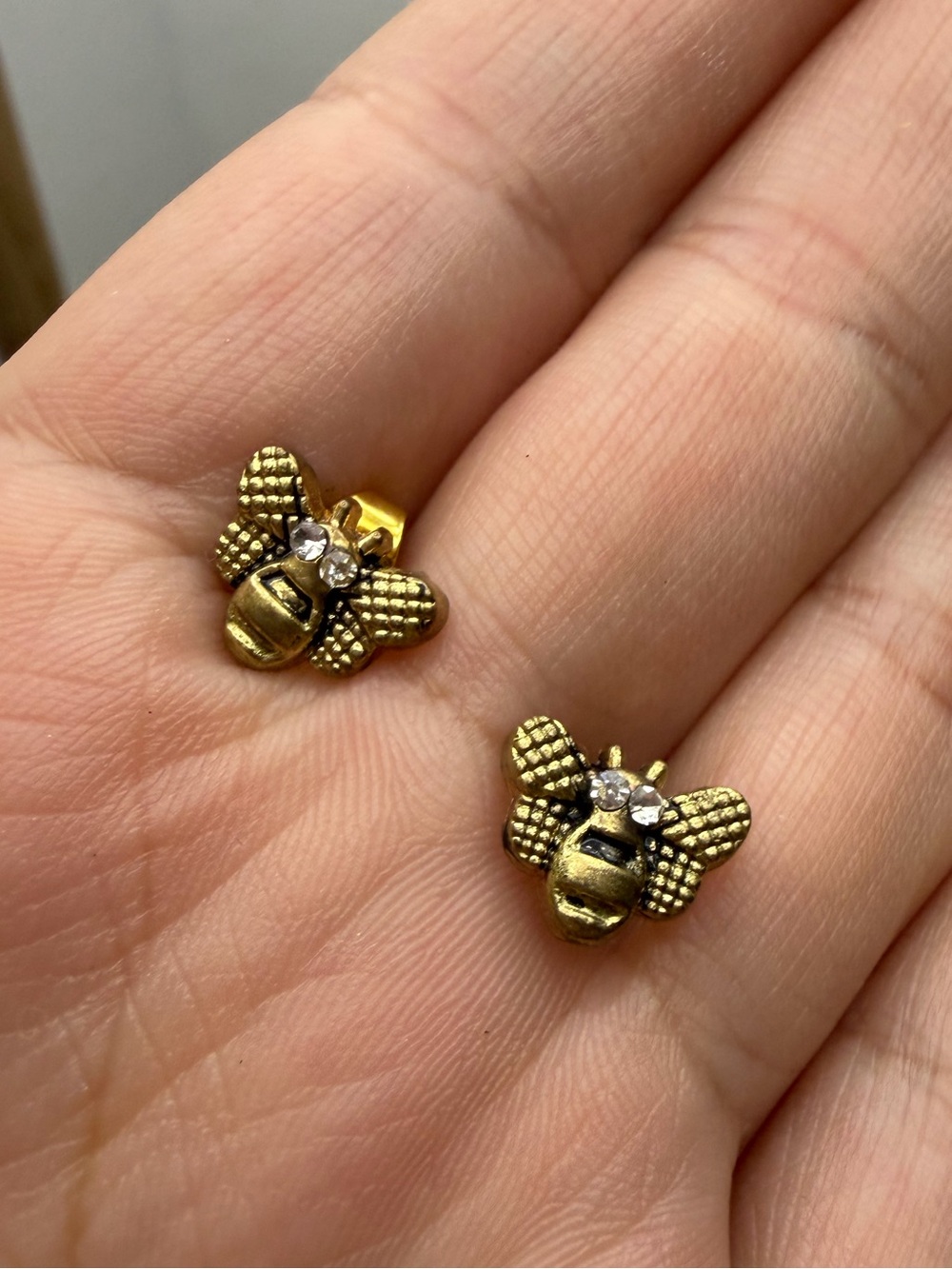Gold Bee Stud Earrings - Women Jewelry